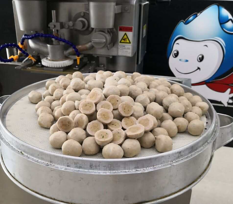 包餡肉丸機做肉丸效果